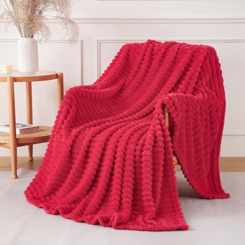 YIICKO Cherry Red Throw Blanket 50x60 Inches
