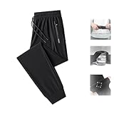 Generic Coolmance Stretch Pants, Unisex Ultra Stretch Quick Drying Pants, Sweatpants with Zip Pockets，Blue Chic Store (Black Leggings,M), Medium