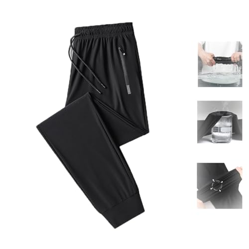 Generic Coolmance Stretch Pants, Unisex Ultra Stretch Quick Drying Pants, Sweatpants with Zip Pockets，Blue Chic Store (Black Leggings,M), Medium