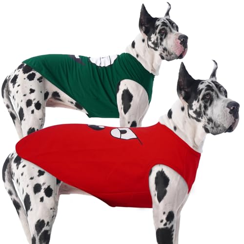 IECOii 2 Pack Pet Tank Top Tee Sleeveless| Medium |Summer Dog Clothes Apparel,Pet Funny Costume Doggy T-Shirts Clothing for Small Dog Puppy Outfit Keep Body Heat Hot Weather Daily Walk, Navy