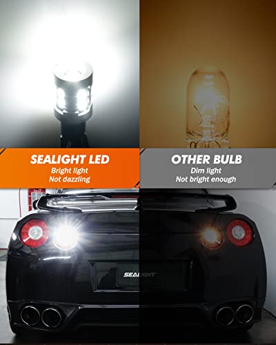 Image of SEALIGHT 921 912 LED Reverse Lights, T15 LED Bulbs 1000LM Super Bright Xenon White Light 906 902 Backup Lights, Reverse Lights, Back up For Car & Trunk