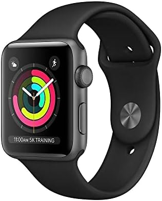 Apple Watch Series 4 44mm (GPS) - Space Grey Aluminium Case with Black Sport Band (Renewed)