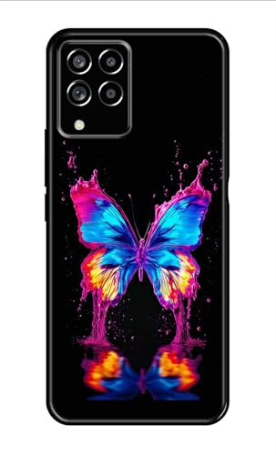 Image of Metal TPU Printed Back Cover for Samsung Galaxy M53 5G (Butterfly -J1) 360 Degree Protection | Camera Protection -25092024(AR)