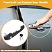 Motoforti Front Driver Side Car Exterior Door Handle for VW GOLF MK1 1974-1983 for VW CADDY POLO 1982-1992 Silver Tone, Black ABS, Metal 1 Set No.321837205A