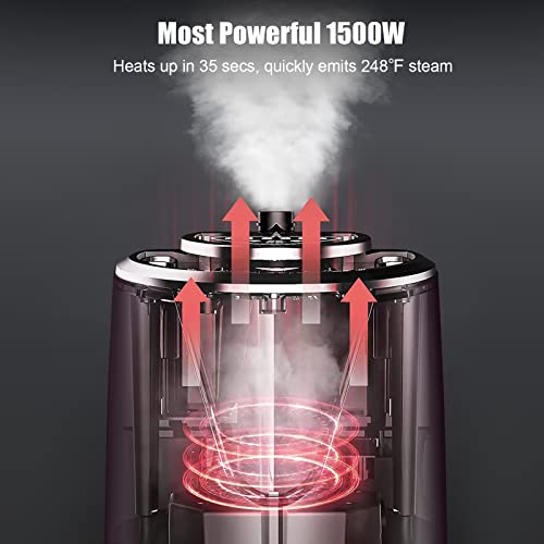 Anthter Steamer For Clothes, 1500W Standing Garment Steamer With Updated Ceramic Steam Nozzle, 2.5L Water Tank For 95 Mins Continuous Steaming, 35S Heat-Up Wrinkle Remover, Adjustable Pole For Storage #TOP2