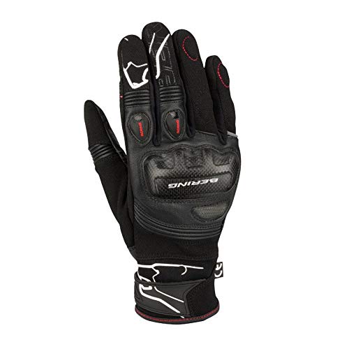 Bering, Paire de gants moto Cortex noir blanc, Taille 8/S