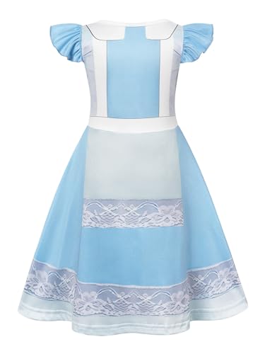 Jurebecia Girls Nightgowns Princess Nightdress Sleepwear Flutter Short Sleeves Pajamas for Toddler Kids Nightie Dress2