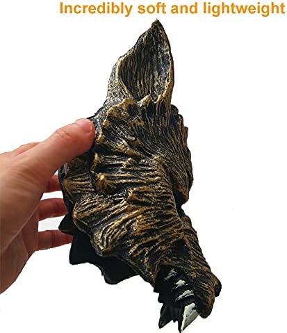 Miniatura 5 de Alodidae Máscara de lobo, máscaras de cabeza de animal para adulto, máscara de hombre lobo aterradora para festival, cosplay, disfraz de Halloween