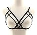 Women Harness Elastic Cupless Cage Bra Hollow Out Strappy Crop Top,161003