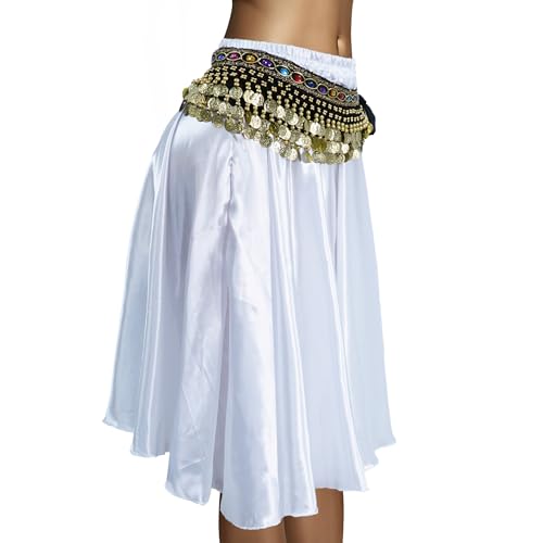 MUNAFIE Dança do ventre lenço quadril dança do ventre várias fileiras moeda barulhento cinto saia pr