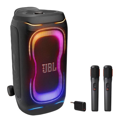 Image of JBL PartyBox 330 Portable Party Speaker Bundle with Wireless Microphone System (Black)