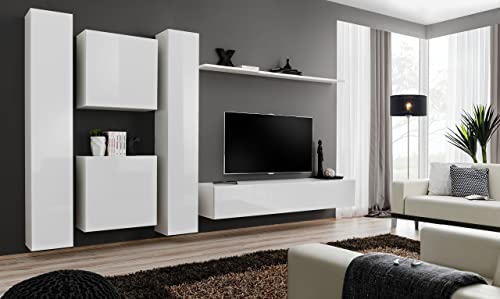 Meuble TV Mural Design Switch VI 330cm - vue 1
