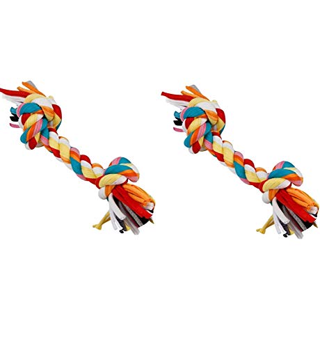 The DDS Store Combo of 2 Durable Pet Teeth Cleaning Chewing Biting Knotted Small Puppy Toys -100% Natural & Safe Cotton (Color May Vary) (Rope Toy Combo D2) (B08GST7QDD) Amazon Price History, Amazon Price Tracker