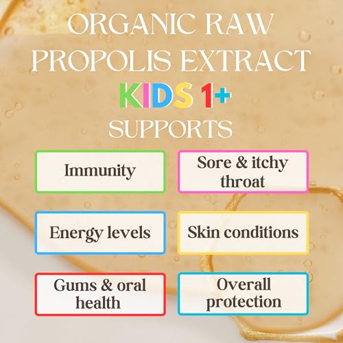 RAW POT - Organic RAW Propolis Spray for Kids 1+ - Alcohol-Free Pure Unpasteurised Natural Bee Propolis Liquid for Sore Throat Relief, Children Immune Support, Immunity Supplement for Kids (20ml) - Image 2