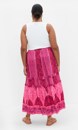 City Chic Women's Plus Size Skirt-Samara Print3