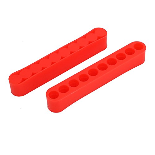 Sourcingmap 83mm Length 7mm Dia 10 Holes Plastic Screwdriver Bit Holder Red 9pcs - Image 3