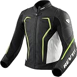 Revit Vertex GT Motorrad Lederjacke (Black/Yellow,48)