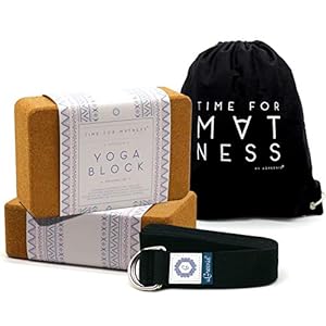 aGreenie Premium yogablok van kurk – 100% natuurproduct – set van 1 of 2 – Yoga Block voor fitness en pilates – incl. rugzak en gratis oefenhandleiding