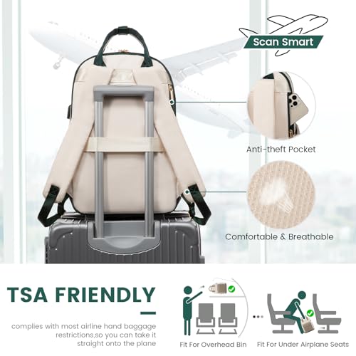 LOVEVOOK Laptop Backpack for Women 15.6 Inch,Cute Backpack Laptop Bag with USB Port,Waterproof Travel Backpack Purse Teacher Nurse Bag Fashion Computer Bag for Work3