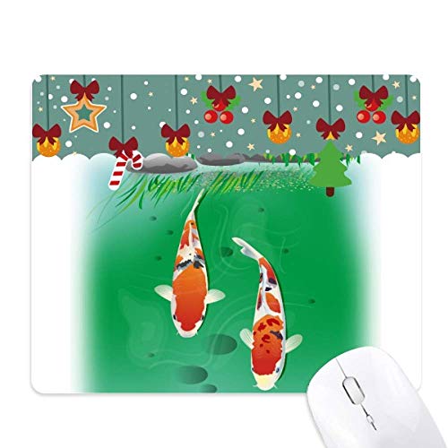 Tapis de souris deux poissons de la tradition chinoise pour bureau et jeu