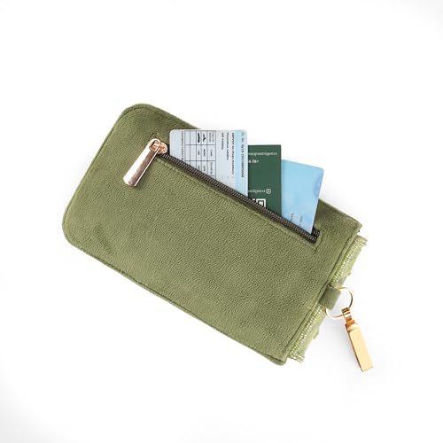 Image of J I ACCESSORIES Velvet Saree Clutch Mobile Pouch Waist Clip Ladies Purse Gift For Women
