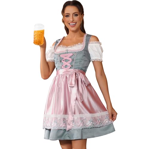frawirshau Oktoberfest Dress Costume Dirndl Dresses Women Oktoberfest Outfits Women German Bavarian Costume