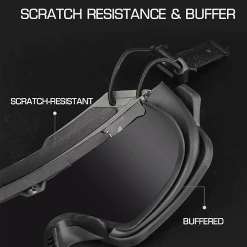 Lunettes tactiques fendues double fixation tete et casque militaire - 5