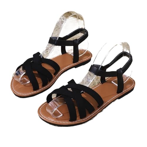 High heeled sandals Summer fashion sandals flat fashionable versatile cross Roman sandals