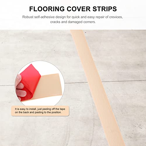 Villful Trim Adhesive Flat Transitions Vinyl Self Re Transition Beige Floor Threshold Connection Filling Gaps Edging Strip Gap Self- Flooring Strips Rubber Carpet Grain Pvc Cover Divider #TOP4