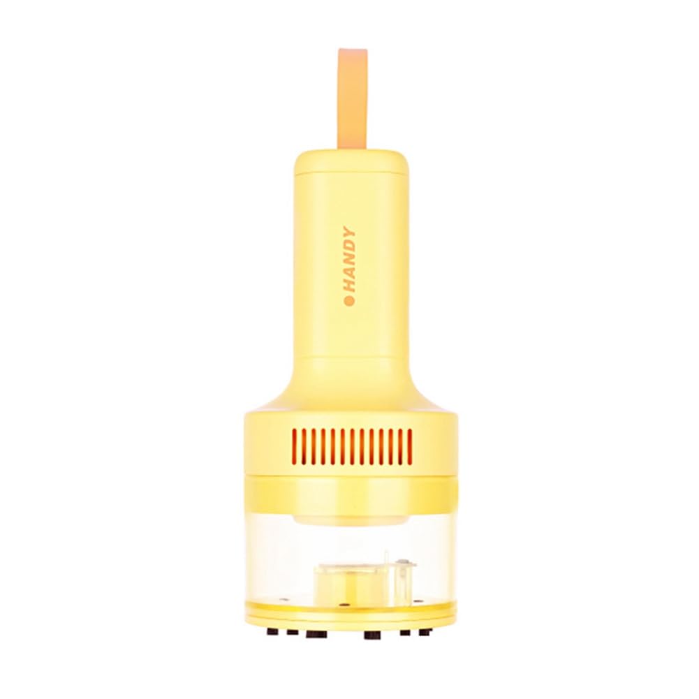 CTRLZS Desktop Vacuum Cleaner for Home and Car Use, Strong Suction, USB Charging, Mini Keyboard Cleaner Yellow