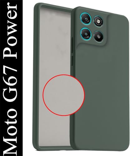 Image of AeoFit Back Cover Case for Motorola G67 Power 5G | Soft Micro-Fibre Lining Inside | Camera Protection Bump | Shockproof Back Cover Case for Moto G67 Power 5G (Green)