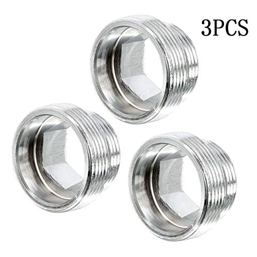 3pcs Silver Tone M18 to M22 Male Thread Metal Faucet Adapter Air Tool Accessories for Water Purifier