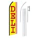NEOPlex - "Deli" Complete Flag Kit - Includes 12' Swooper Feather Business Flag With 15-foot Anodized Aluminum Flagpole AND Ground Spike