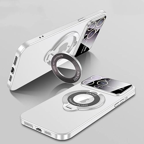 Support magnétique iPhone 12 Pro antichoc à grande fenêtre et verre de protection