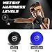 Boxing Reflex Ball for Kids, 2 Levels Boxing Ball with 2 Adjustable Headbands and 1 Pair Gloves Perfect for Reaction, Punching Speed, Fight Skill and Hand Eye Coordination Training (Black+Blue)