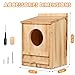Large Barn Owl House,Owl Nesting Box For Outside,Wooden Nest House,Large Handmade Bird Houses For Outside,Suitable For Wildlife Barn,Eastern Screech,Great Horned,Easy Assembly Required(10.6*8.7*15)