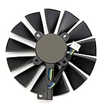 T129215SM 12V 0.25A 95mm 4 Pin Graphics Card Cooling Fan Replacement for ASUS ROG Strix RX 470 570 ROG Strix GTX 1050 1050Ti Gaming Dual RX 580 Video Card Cooler Fans (A)