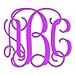 Custom Personalized Vine Monogram Initial Vinyl Decal Bumper Sticker for Cars, Yeti Cup, Tumblers, Laptop (3"x3.5")(16 Colors)
