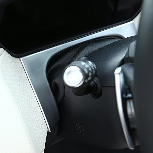 Cadre pour tableau de bord argent mat accessoire voiture ABS - 5
