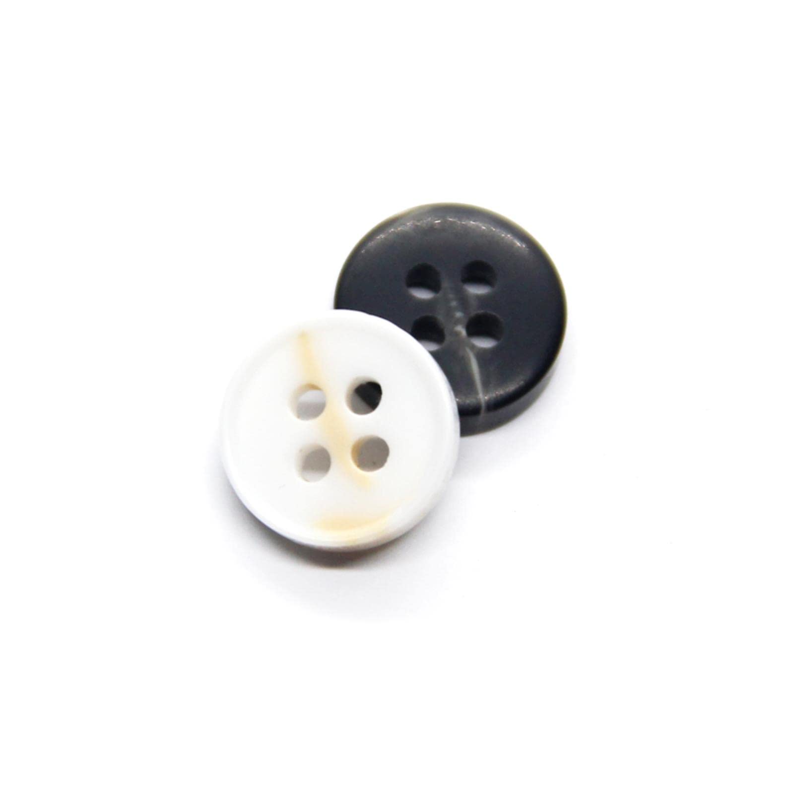 30 szt. 9/10/11mm imitacja rogu małe żywiczne guziki koszulowe do odzieży dekoracyjne kardigan ręcznie robione akcesoria DIY(Black,9mm)
