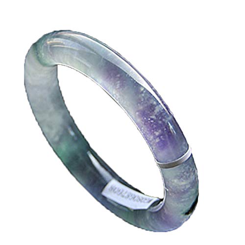 Yunhao8Ice Violet Jade Bracelet Burma Jade Natural Floating Flower Bangle