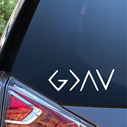 Sunset Graphics & Decals God is Greater Than Highs and Lows Car Decal Vinyl Car Sticker | Cars Trucks Vans Walls Laptop | White | 6 Inches | SGD000076