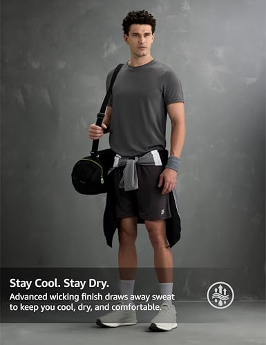 Image of Symbol Premium Men's Solid Regular Fit Sports Stretch T-Shirt | Round Neck | Raglan Sleeve | Moisture-Wicking | Activewear | Running | Gym | Plain (Available in Plus Sizes)