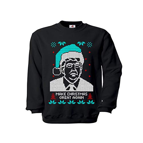Pull de Noël Trump idée cadeau hiver pour homme et femme en S