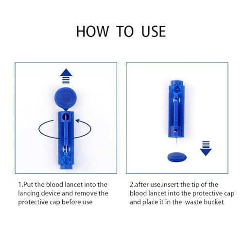 Image of Round Blood Lancets 30G - Sterile & Disposable Lancets for Glucose Blood Testing | Compatible with All Lancing Devices | 100 Count per Box (Pack of 2) - 200 Total