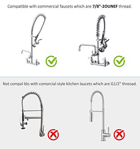Imlezon Pre Rinse Sprayer Commercial Sink Faucet Spray Valve Chrome Finished (Grey) #TOP5
