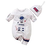 RELABTABY Infant Baby Boy Clothes Cartoon Astronaut Print Romper Jumpsuit Bodysuits Outfits Spring and Autumn
