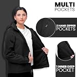 Veste softshell pour femmes Touch&Torn Vestes à capuche légère à vent pour la randonnée en plein air