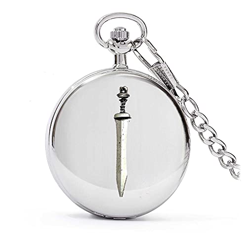Montre gousset Gladius argent poli au mécanisme quartz de Sheffield