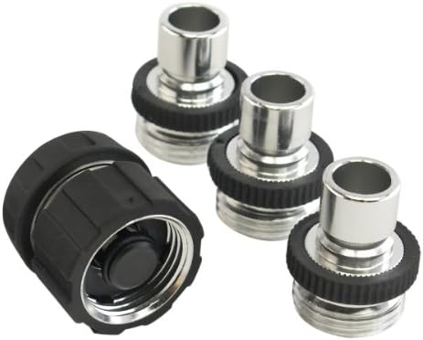 Dramm Hose Quick Disconnect Set; Includes 1 Hose & 3 Adaptors, Eliminates Hassle with Hose Accessories, Aluminum image 2